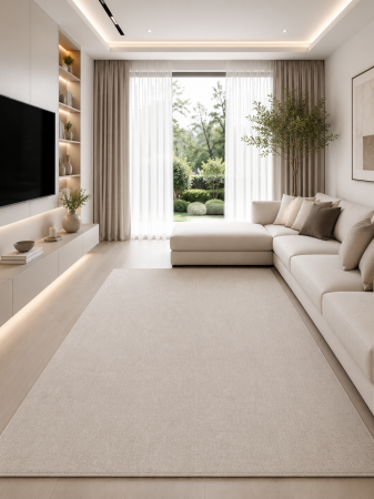 Covoare living - Covor Belgian Model Fargo 71501‑050, Crem, Inaltime Fir 7 mm, Antialergic, Polipropilena, Living, Dormitor, Sufragerie, Copii