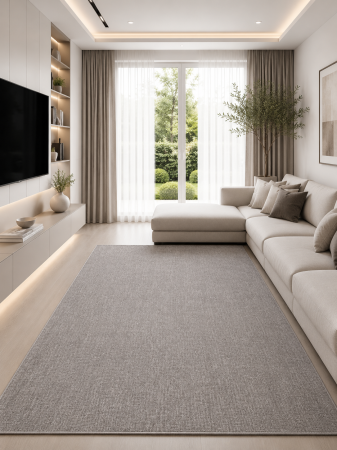 Covoare living - Covor Belgian Model Fargo 71501‑070, Gri, Inaltime Fir 7 mm, Antialergic, Polipropilena, Living, Dormitor, Sufragerie, Copii
