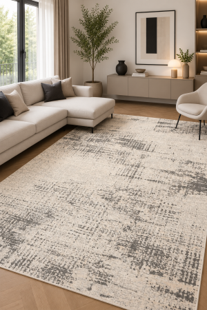 Covoare living - Covor Model Calvin Klein CK953, Crem, Bej, Modern, Ideal pentru Living, Dormitor, Birou, Sufragerie