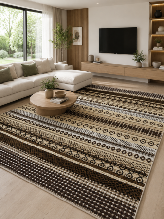 Covoare traditionale - Covor Cappuccino 16035-12 Crem Bej Maro design modern elegant