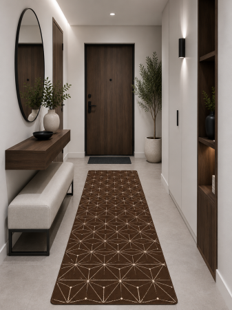 Covoare bucatarie - Covor bucatarie Flex 19647-91 maro aspect sisal antiderapant 75x200cm