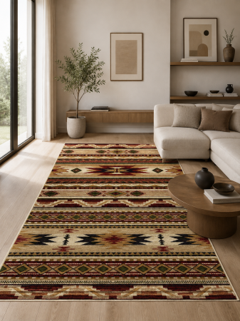 Covoare traditionale - Covor Lotos 15080-120 bej multicolor design etnic kilim