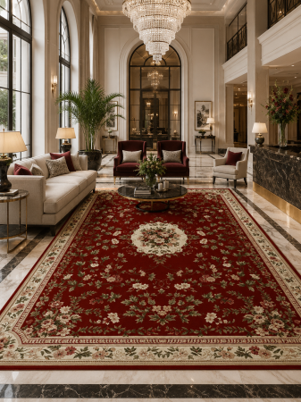 Covor Lotos 1525-210 grena rosu design clasic elegant [3]