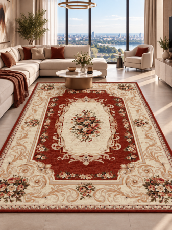 Clasice & Elegante - Covor Lotos 535-210 rosu design clasic tip persan cu motive florale