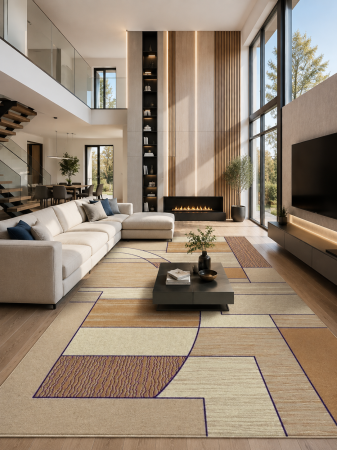 Covor Lotos 538-180 bej design modern geometric abstract