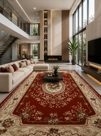 Clasice & Elegante - Covor Lotos 568-210 rosu design clasic oriental medalion central