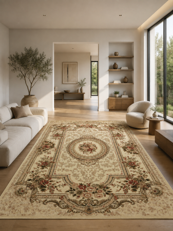 Clasice & Elegante - Covor Lotos 571-100 bej crem design clasic cu motive orientale
