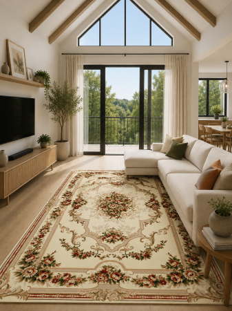 Covoare living - Covor Lotos 574-100 bej crem design clasic cu motive orientale