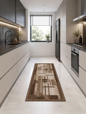 Covor Luna 1823-12 Maro Design Geometric Inaltime Fir 6 mm Grosime 7 mm Polipropilena Friese [4]