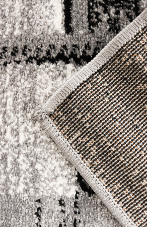 Covor Model Cappuccino 16009-90, Gri, Inaltime Fir 7 mm, Antialergic, Polipropilena, Living, Dormitor, Sufragerie, Birou [6]