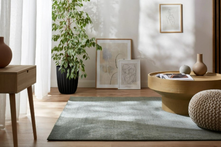Covor Belgian Model Fargo 71501‑040, Verde, Inaltime Fir 7 mm, Antialergic, Polipropilena, Living, Dormitor, Sufragerie, Copii [1]