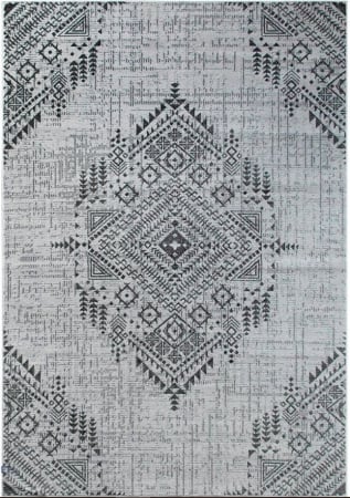Vintage & Retro - Covor Model Lily  30109‑160, Gri, Înălțime Fir 4 mm, Antialergic, Polipropilenă, Living, Dormitor, Sufragerie
