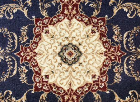 Covor Model Lotos 523-810, Albastru, Inaltime Fir 9 mm, Antialergic, Polipropilena, Living, Dormitor, Sufragerie, Birou [1]