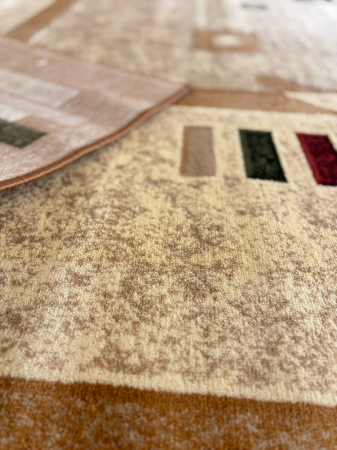 Covor Model Lotos 579-110, Bej, Crem, Inaltime Fir 8 mm, Antialergic, Polipropilena, Living, Dormitor, Sufragerie, Birou [2]