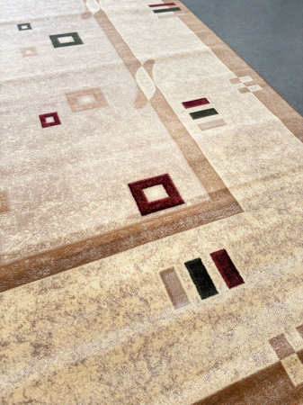 Covor Model Lotos 579-110, Bej, Crem, Inaltime Fir 8 mm, Antialergic, Polipropilena, Living, Dormitor, Sufragerie, Birou [8]