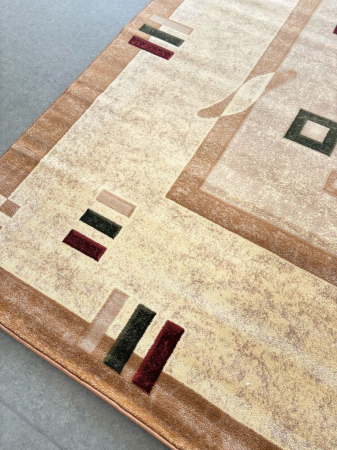 Covor Model Lotos 579-110, Bej, Crem, Inaltime Fir 8 mm, Antialergic, Polipropilena, Living, Dormitor, Sufragerie, Birou [5]