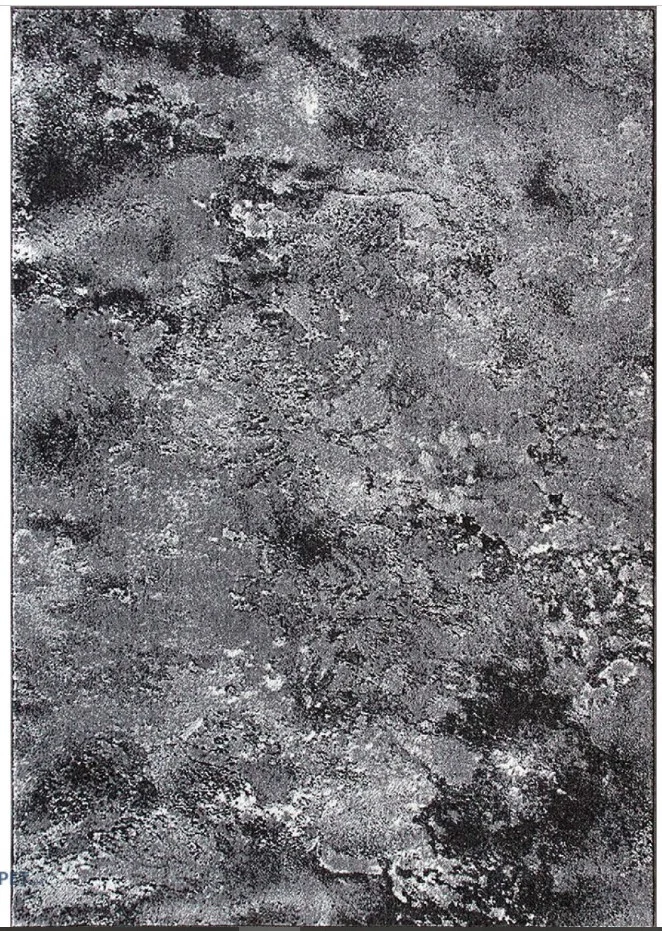 Living & Dormitor - Covor Model Mira 24137-162, Gri, Inaltime Fir 6 mm, Antialergic, Polipropilena, Living, Dormitor, Sufragerie, Birou