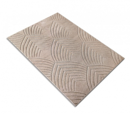 Covor Model Oksi 38009‑202, Bej, Inaltime Fir 6,5 mm, Antialergic, Polipropilena, Living, Dormitor, Hol [4]