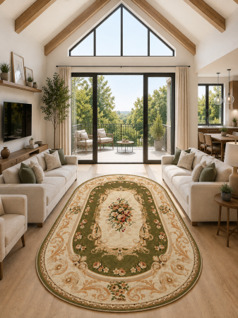 Clasice & Elegante - Covor Oval Lotos 535-310 Verde Polipropilena Friese