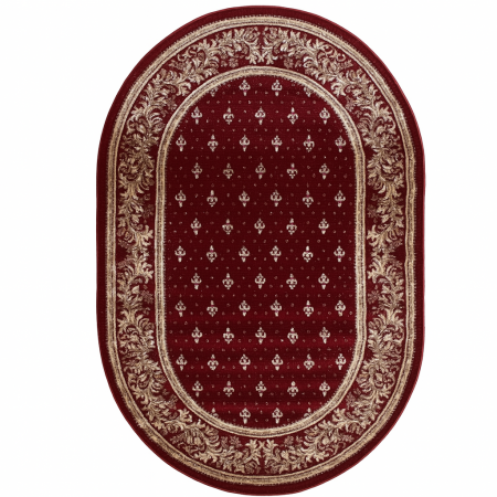 Alege după - Covor Oval Model Bisericesc Lotos 15033-210, Grena, Rosu, Inaltime Fir 9 mm, Antialergic, Polipropilena, Manastire, Biserica, Altar, Naos, Pronaos, Capela, Chilie, Hol, Birou