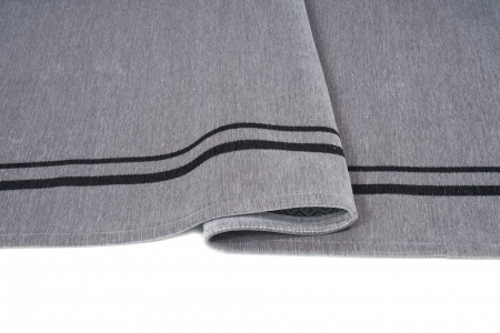 Covor Premium Model DYWAN MUSEO GRAY, Gri, Negru, Tesatura Plata, Poliester, Bumbac, Antiderapant, Antialergic, Living, Dormitor, Sufragerie, Birou [2]
