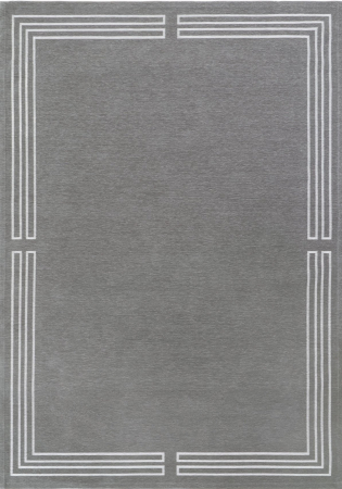 Covoare premium - Covor Premium Model DYWAN ROYAL GREY, Gri, Alb, Tesatura Plata, Poliester, Bumbac, Antiderapant, Antialergic, Living, Dormitor, Sufragerie, Birou