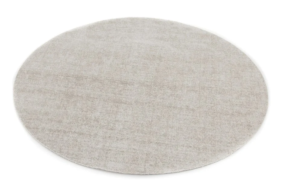 Covoare moderne - Covor Rotund Belgian Model Fargo 71501‑050, Crem, Inaltime Fir 7 mm, Antialergic, Polipropilena, Living, Dormitor, Sufragerie, Copii