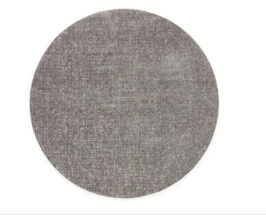 Covoare moderne - Covor Rotund Belgian Model Fargo 71501‑070, Gri, Inaltime Fir 7 mm, Antialergic, Polipropilena, Living, Dormitor, Sufragerie, Copii