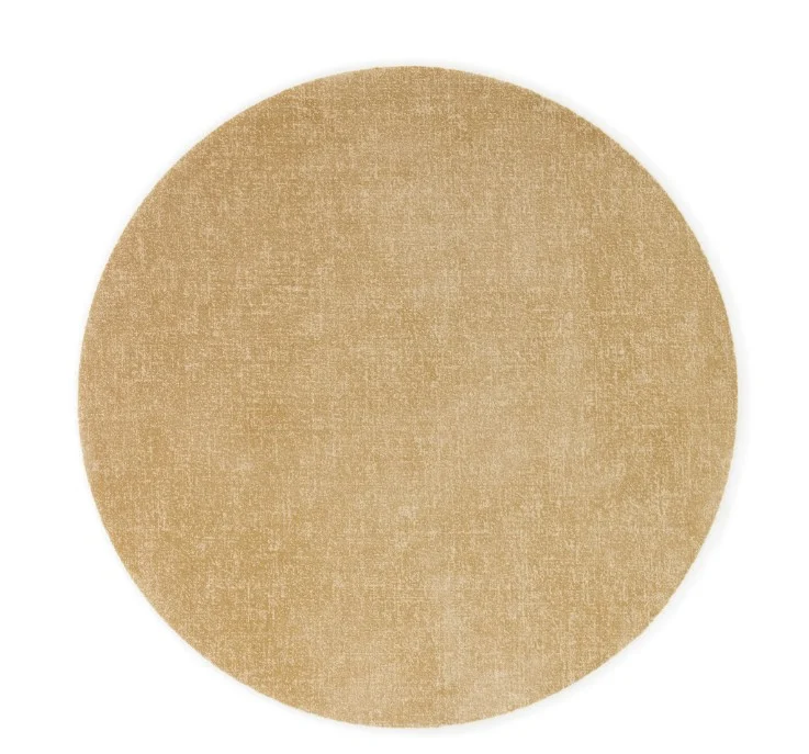 Covoare moderne - Covor Rotund Belgian Model Fargo 71501‑800, Mustar, Inaltime Fir 7 mm, Antialergic, Polipropilena, Living, Dormitor, Sufragerie, Copii