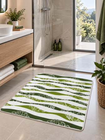Covorase baie - Covoras Antiderapant pentru Baie si Piscina, 65 × 80 cm, Absorbant, tip Burete, PVC