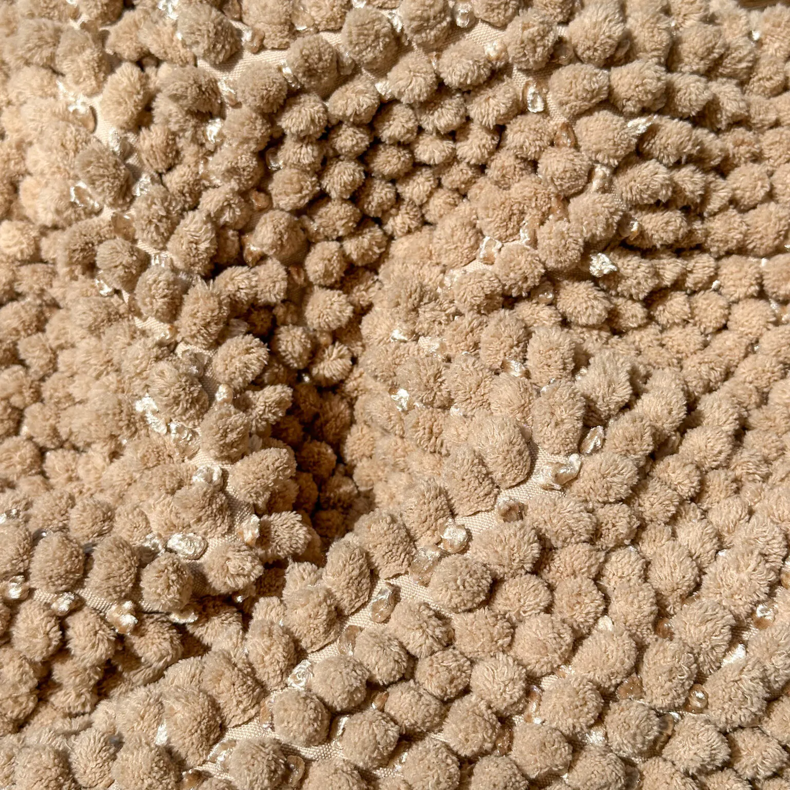Covoraș de Baie Antiderapant Ananas, Crem, Mărime 55 × 80 cm, Microfibră de Poliester, Grosime Totală 15 mm [1]