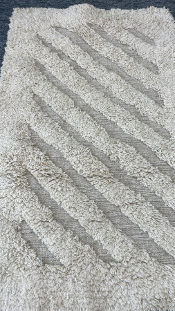 Covoras Baie Softa Stripe, Marime 45 X 75 cm, Ivory, Bumbac [2]