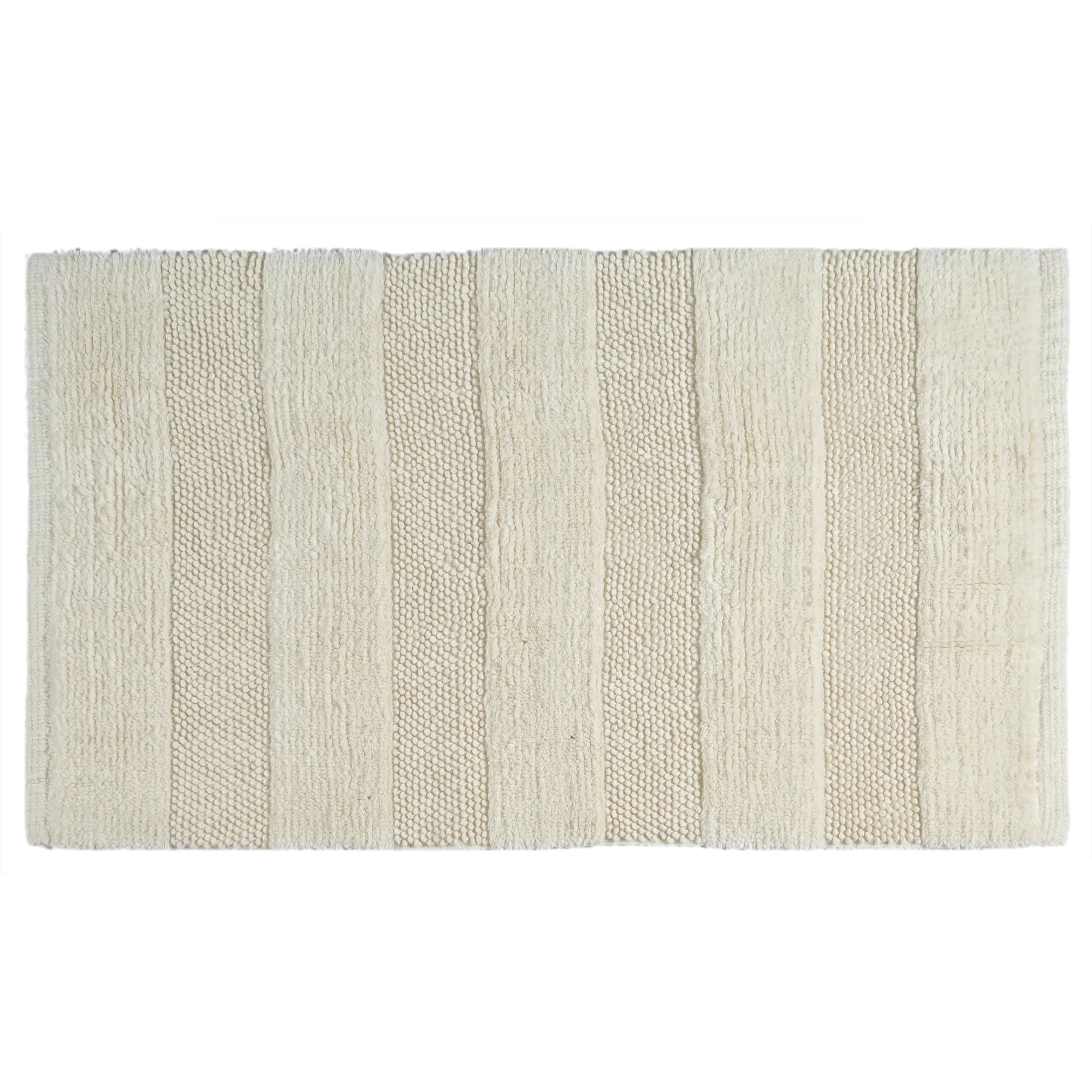 Covoraș de Baie Antiderapant Touch, Bumbac, Textură în Relief, Ivory [1]