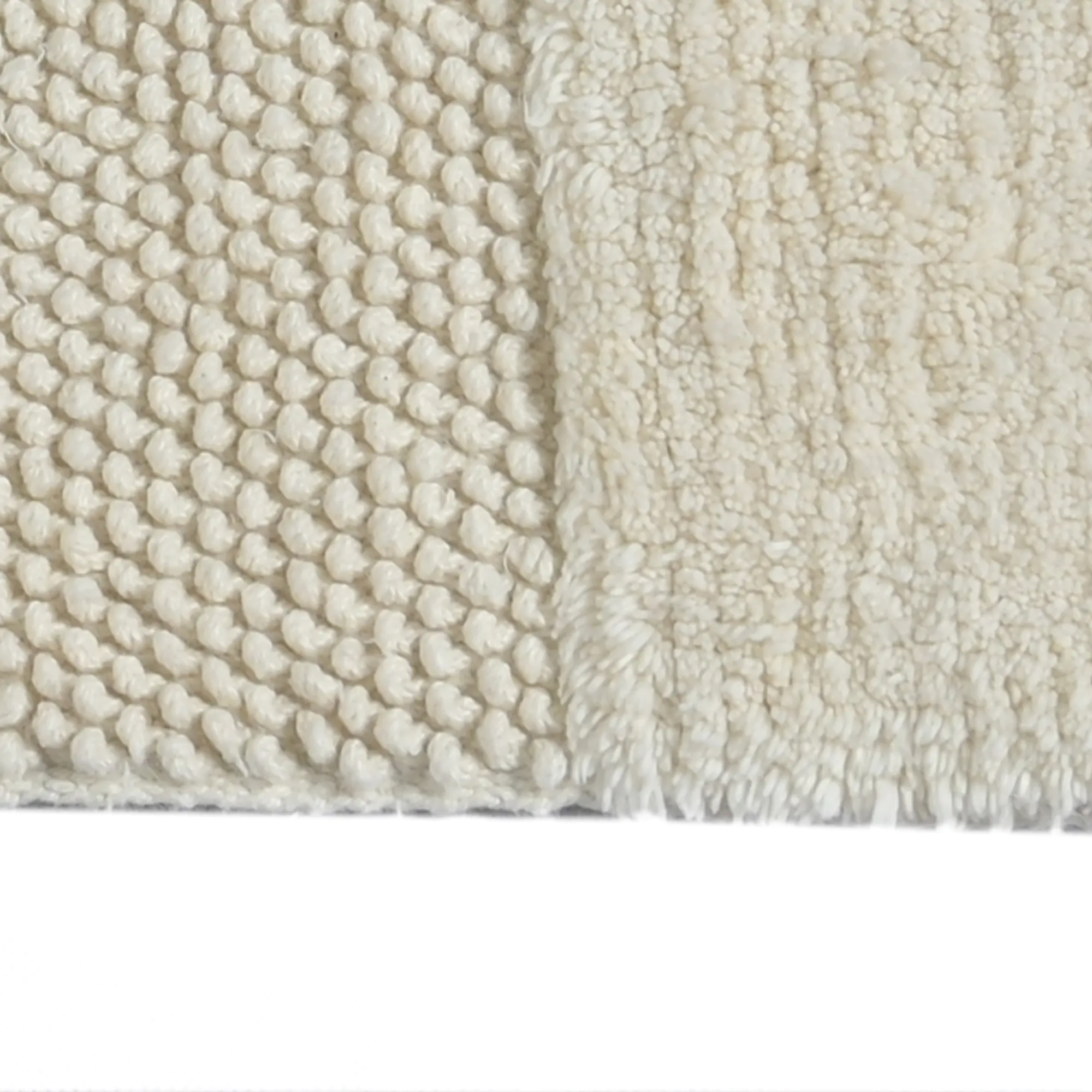 Covoraș de Baie Antiderapant Touch, Bumbac, Textură în Relief, Ivory [4]