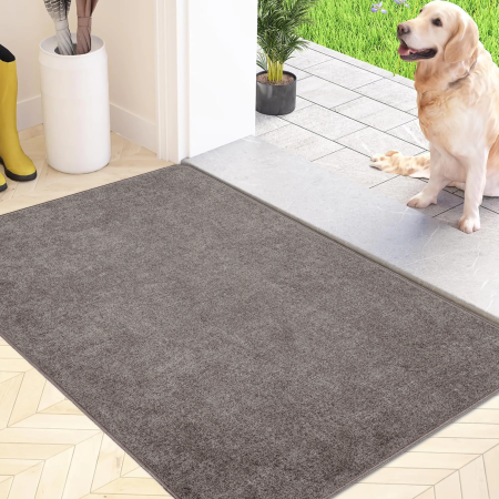 Baie - Covoras Antiderapant Universal WOOL 45 X 75 cm, Poliester, Gri