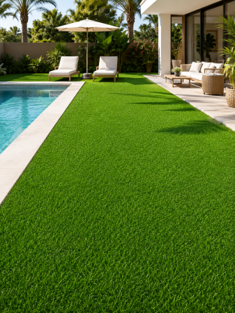 Gazon Artificial, Lungime Fir 15 mm, Verde, Imitatie Gazon Natural, Antialergic, Polipropilena, Curte, Terasa, Balcon, Piscina, Loc de Joaca, Gradinita [1]