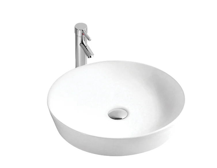 Lavoar pe Blat, Rotund, Alb, Ceramica, Model LX-5558, Dimensiune 415 x 415 x 135 mm [0]