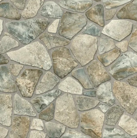 Linoleum - Linoleum Rezidential Antiderapant Clasa 21, Belgia, Model Atlantic Marlow 736M, Imitatie Piatra, Suport Spuma, Grosime 2.3 mm, Gri, Bej, PVC