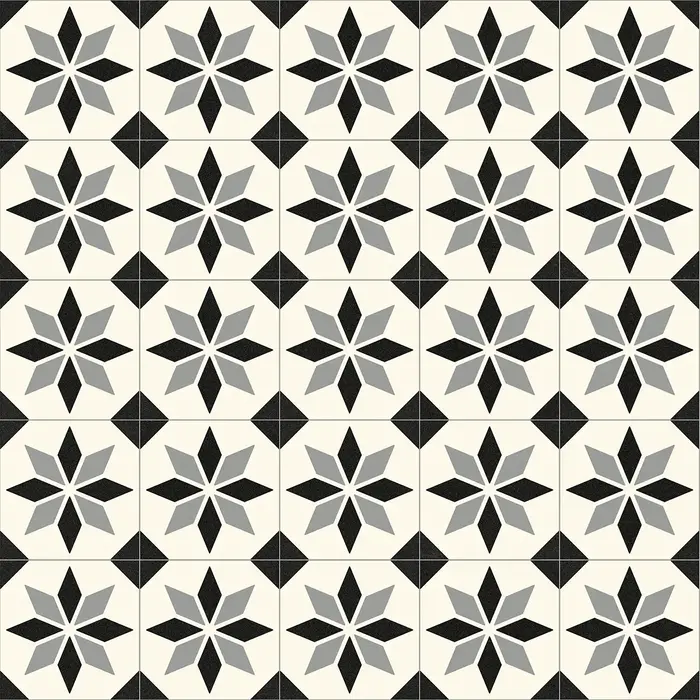 Hol - Linoleum Rezidential Antiderapant Clasa 21, Belgia, Model Scottsdale 099M, Suport Spuma, Grosime 2.3 mm, Imitatie Gresie, Alb, Negru, Gri, PVC