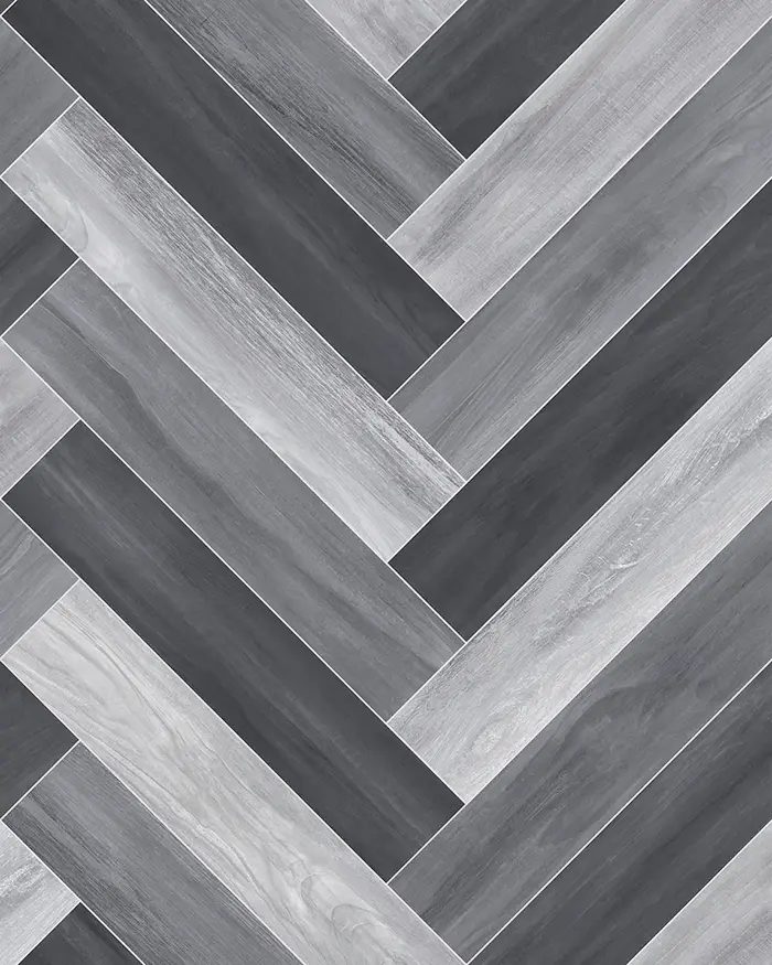 Linoleum - Linoleum Rezidential Antiderapant Clasa 21, Belgia, Model Venice 990D, Suport Spuma, Grosime 2.3 mm, Imitatie Parchet, Gri, Negru, PVC