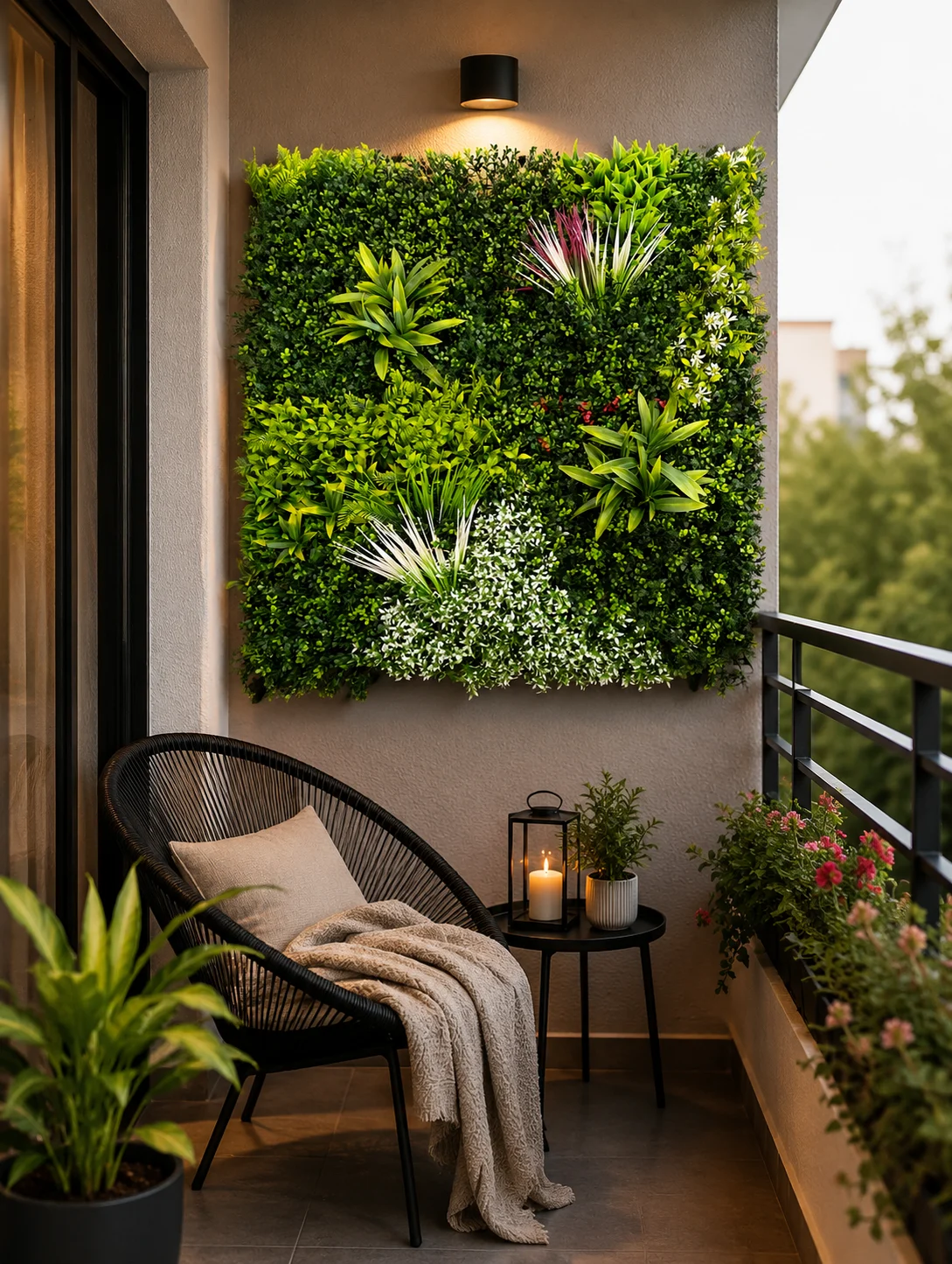 PANOU DECORATIV PLANTE ARTIFICIALE 100 X 100 cm Model BELLIN B017 [2]