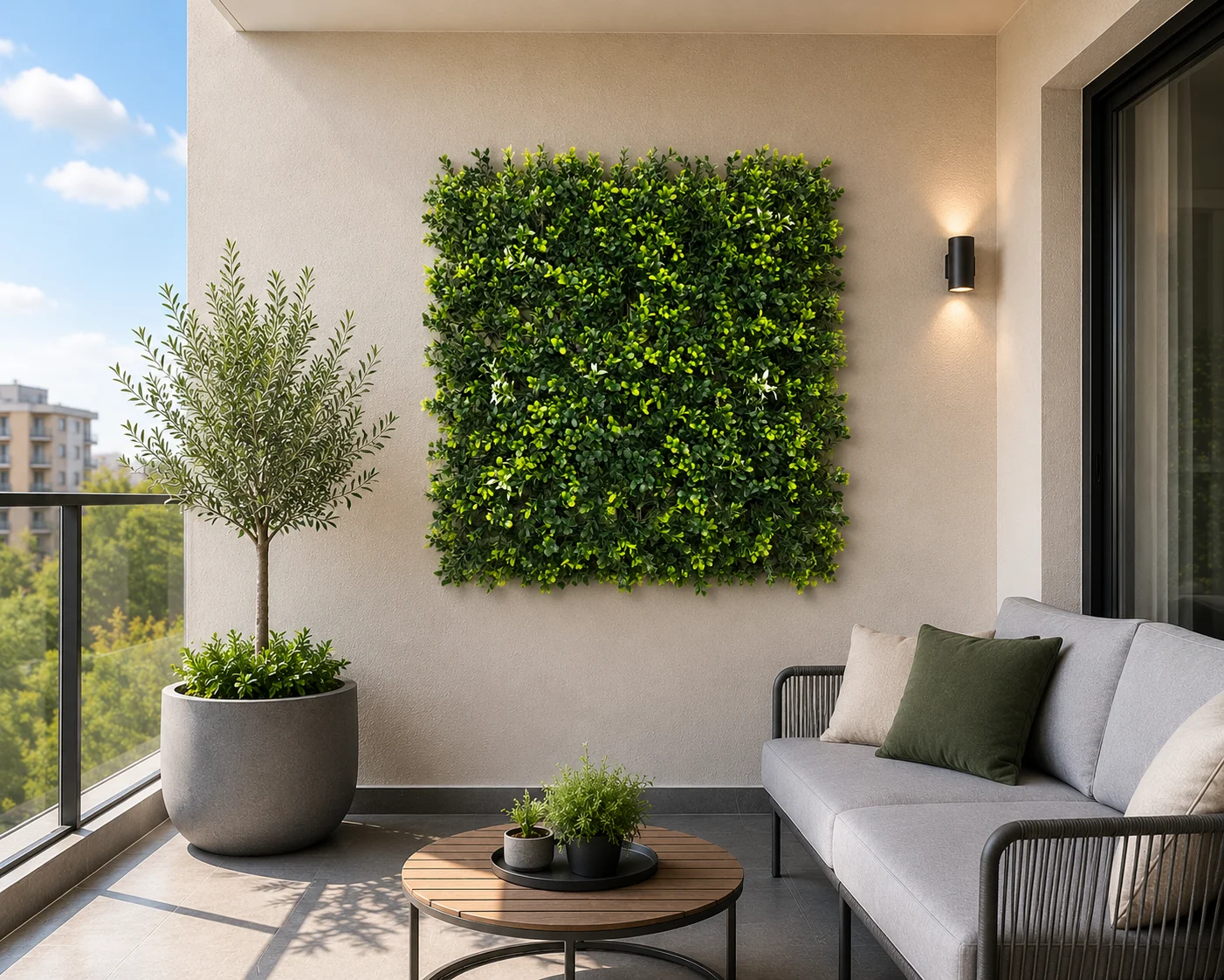 Gazon artificial - PANOU DECORATIV PLANTE ARTIFICIALE 50 X 50 cm Model BELLIN A019