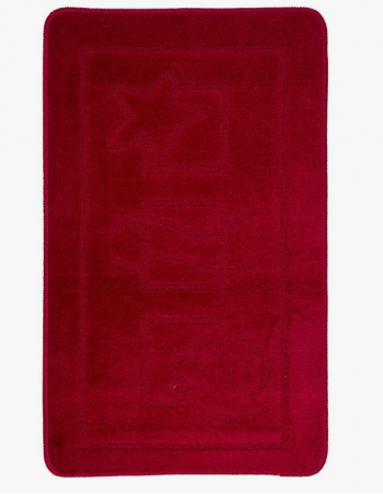 Set 2 Covorase Baie Model Maritime 2577 BURGUNDY, Rosu, Marime 60 x 100 cm / 50 x 60 cm, Inaltime Fir 0, Antiderapant, Antialergic, Polipropilena [1]