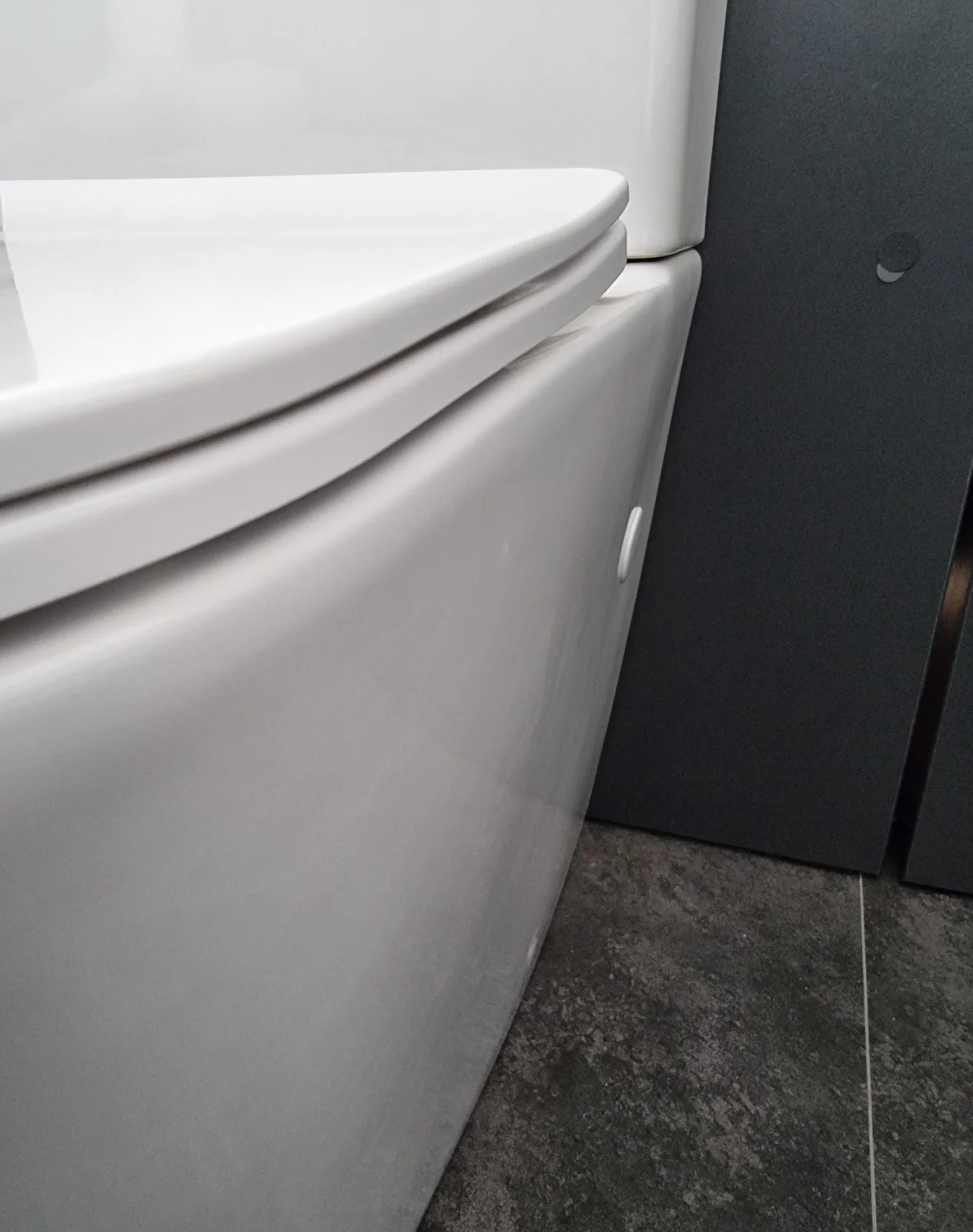 Set Vas WC Pe Pardoseala, Model LX-2904, Fara Rama, Rimless, Rezervor Apa, Iesire Orizontala P-Trap, Dimensiuni 610 x 360 x 850 mm, Alb, Ceramica, Capac cu Inchidere Lenta si Suprafata Antibacteriana [1]