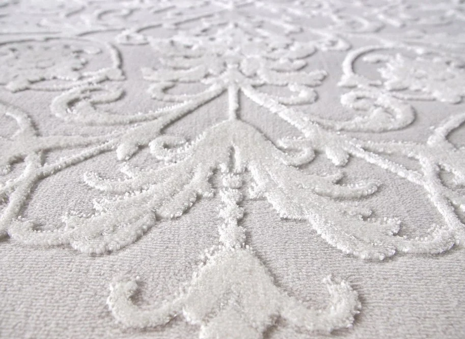 Traversa Model ITEA 42001-101, Ivory, Alb, Inaltime Fir 10 mm, Abstract Modern, Polipropilena Frieze [2]