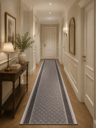 Traverse antiderapante - Traversa Flex 1944-80 gri aspect sisal antiderapant 67x200cm