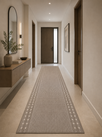 Traverse antiderapante - Traversa Flex 1963-111 bej aspect sisal antiderapant 67x200cm