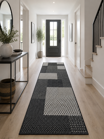 Traverse antiderapante - Traversa Flex 19645-80 gri aspect sisal antiderapant