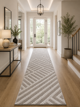 Traverse antiderapante - Traversa Flex 19652-111 bej, crem aspect sisal antiderapant 67x200cm