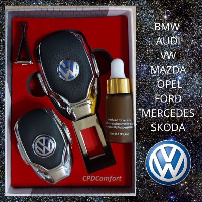Set cadou auto cu logo  Bmw Audi Vw Mazda Opel Ford Mercedes Skoda Stilat si Elegant pentru cei dragi